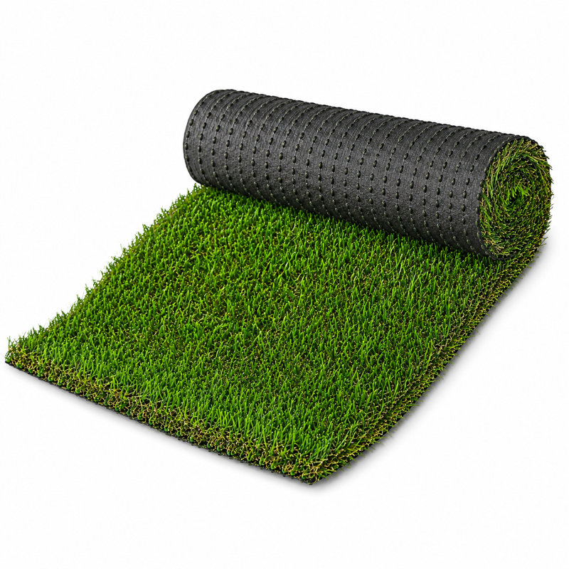 Tapis de gazon artificiel 5 pi x 20 pi avec une hauteur de poils de 0,8 po pour le patio et le balcon