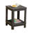 Deluxe Outdoor Indoor Side Table Two Tiers and Easy Assembly Pairs Perfect with Almost any Patio Chairs, Lounges, And Sofa-81833165