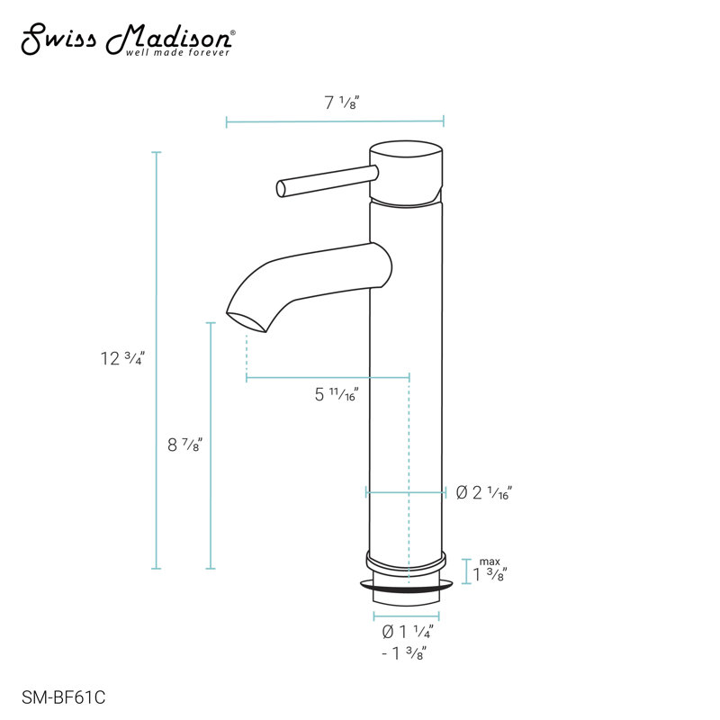 Ivy Single Hole, Single-Handle, High Arc Bathroom Faucet, Chrome