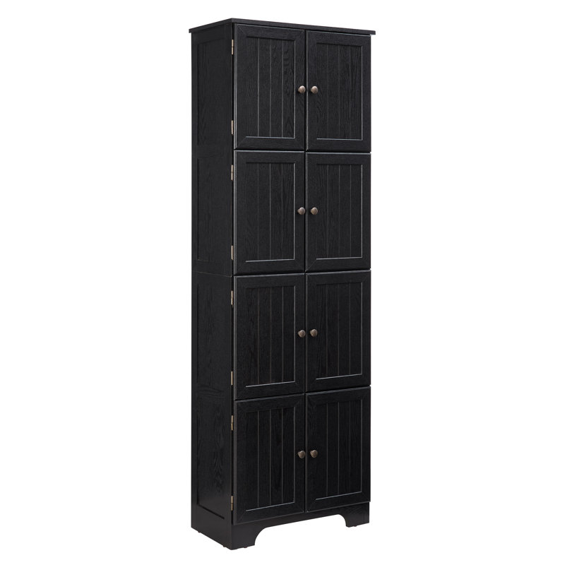 24'' Wide 4 Storage Cabinet, Black