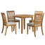 Ensembles de table de salle à manger peu encombrants, en bois aggloméré brun clair, style moderne pour petits appartements
