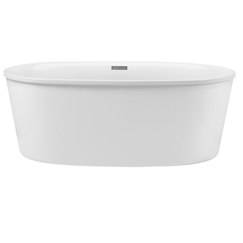 Adel 1 57.25" Freestanding Air Bathtub, White
