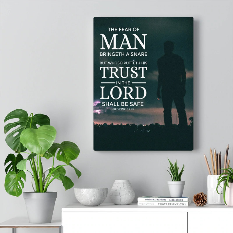 The Fear Of Man - Wrapped Canvas Print, 76cm H x 61cm W