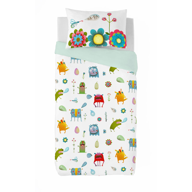 Ensemble de housse de couette en coton 2 pièces Hiboo (l 66 po x L 86 po)