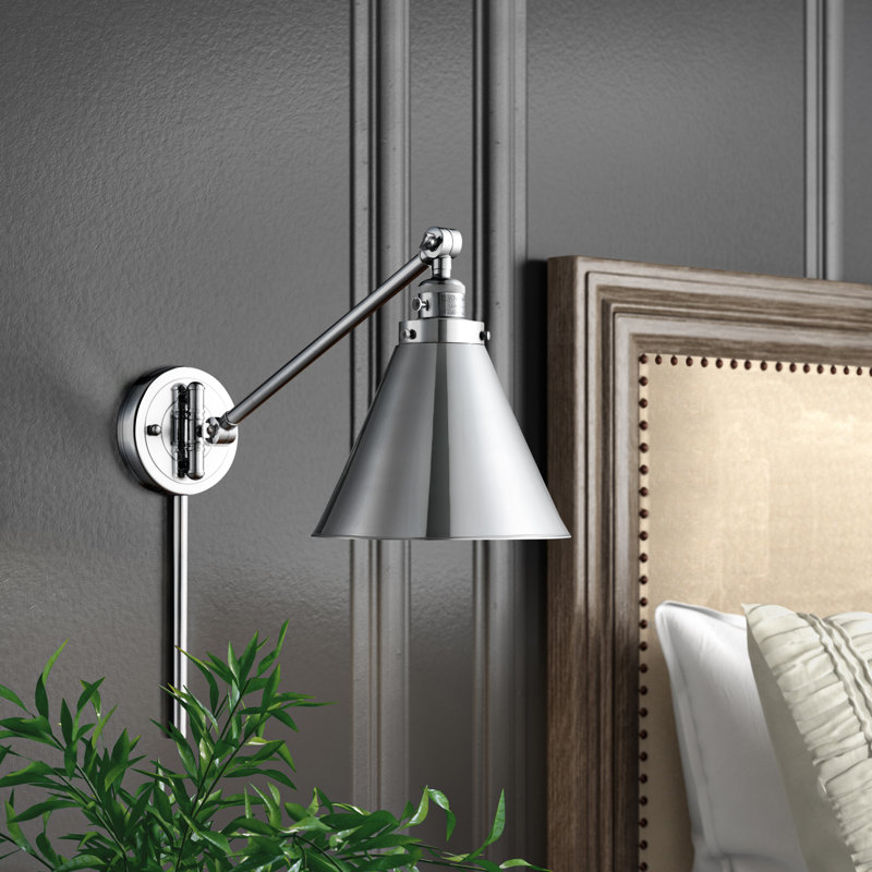 Lampe pivotante à 1 lumière à intensité variable Donovan, DEL, Chrome poli