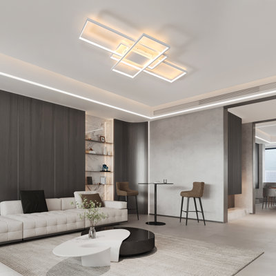 Damaun 4-Light Dimmable Acrylic LED Semi Flush Mount