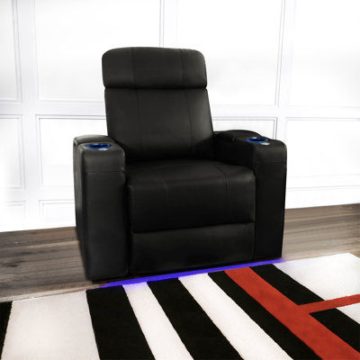 Piacenza Headrest Black Single Recliner