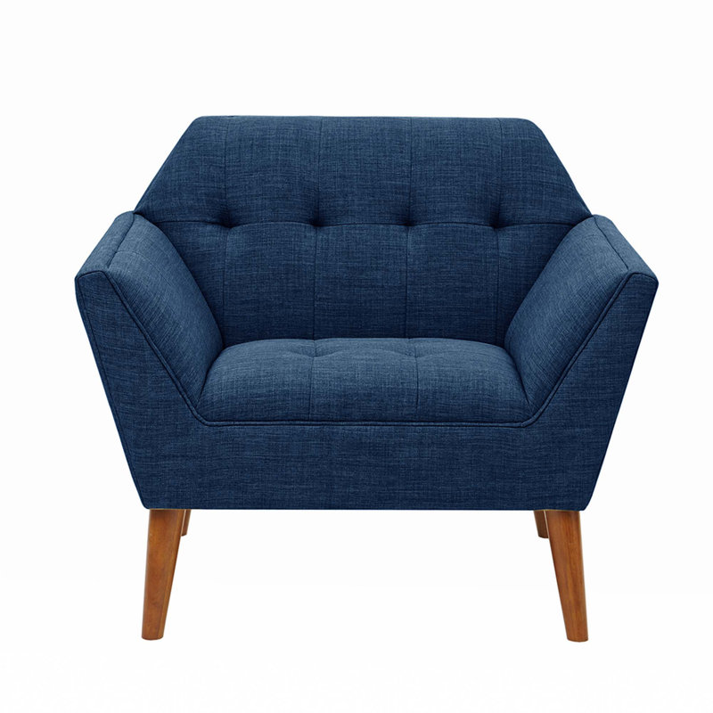 Fauteuil de 29,5 po de large Kui, Polyester bleu