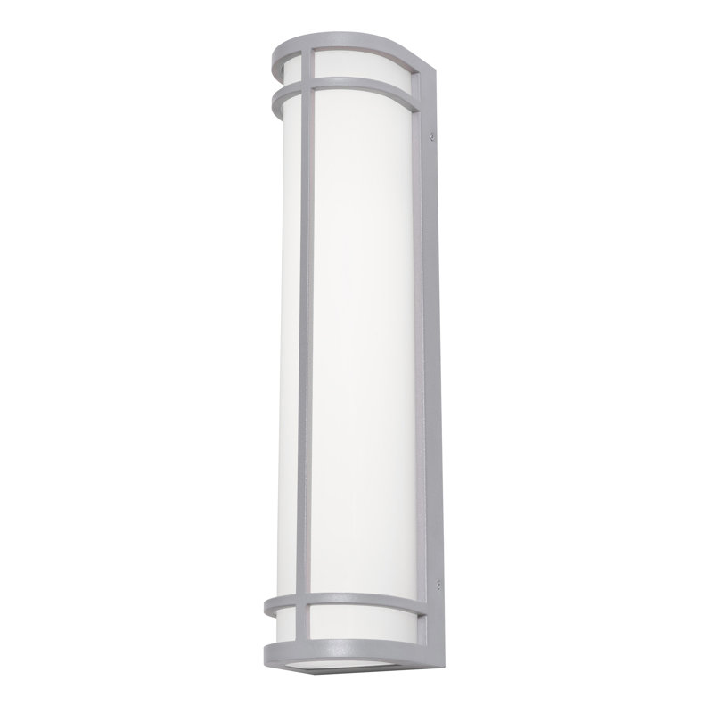 Hyler LED Outdoor Sconce, Textured Grey, 24" H x 6" W x 5.50" D