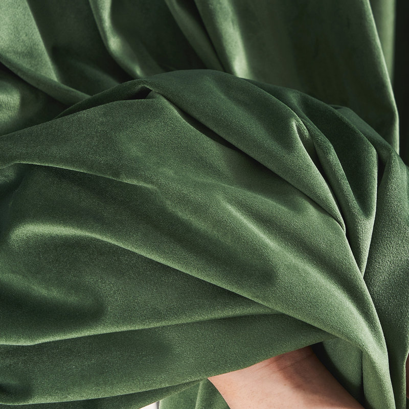 Aikens Blackout Rod Pocket and Back Tab Curtain Panel, 52" W x 90" L, Green