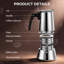 Cafetière espresso 6 tasses en acier inoxydable 6 tasses Moka