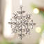 Joyeux Noel 4.25'' Snowflakes Hanging Figurine Ornament