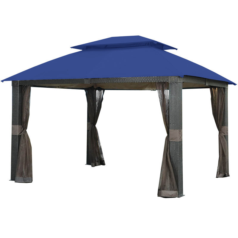 Abri de remplacement pour pavillon de jardin Revella SEULEMENT, Bleu marine véritable, Tissu Riplock 350