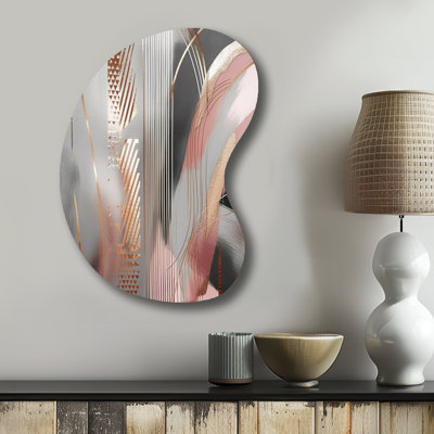 Jolie - Abstract Modern Shapes Transitional Boom Shape Metal Wall Sculpture