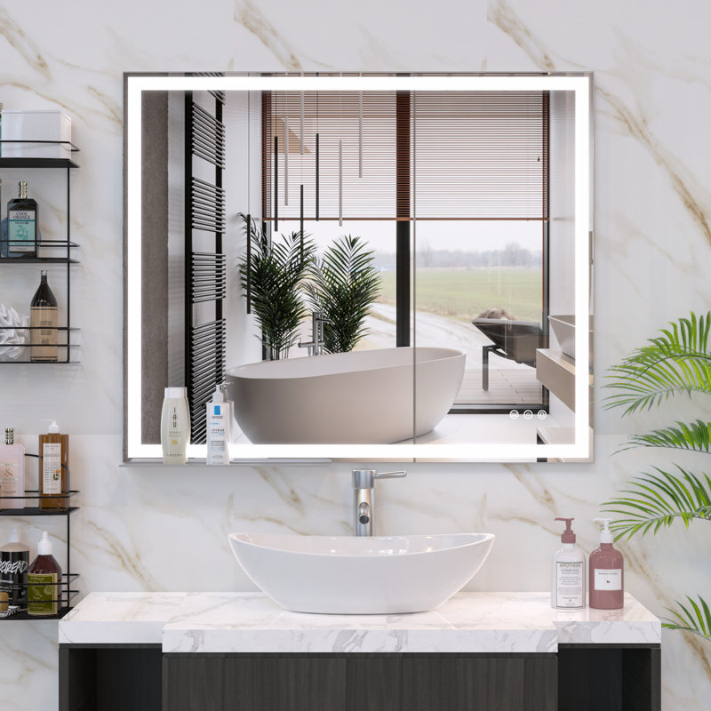 Miroir de salle de bain à DEL, 30 po x 36 po