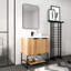 Ensemble de meuble-lavabo simple 29,52 po avec plateau en résine Elodi-145248470