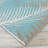Waddington Floral Palms Aqua Blue Indoor Outdoor Area Rug-1654695836