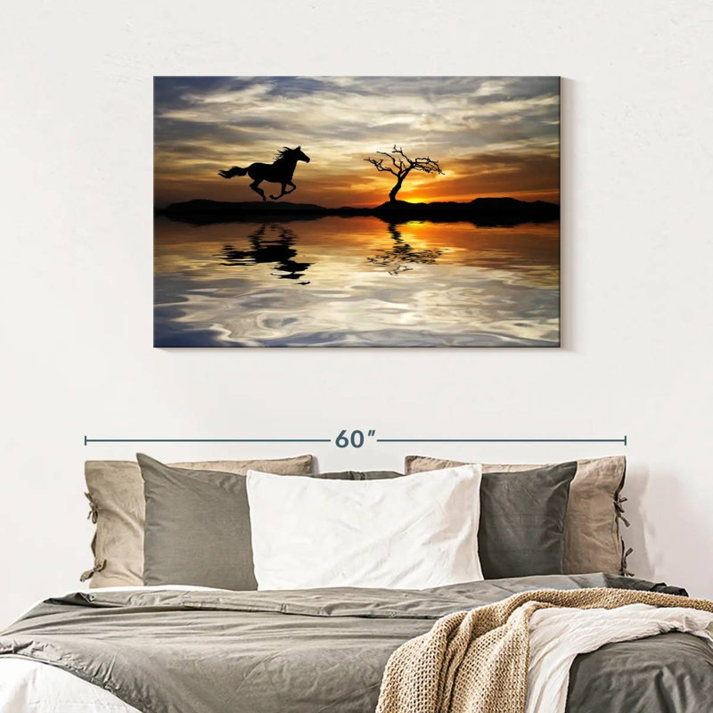 Cheval brun foncé Brampt, H 30 po x l 45 po