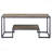 Rustic Oak Coffee Table With Shelf And Black Frame