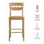 Tabouret de bar en chêne Jax-123259869-123259870