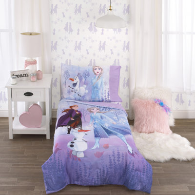 NoJo Disney Frozen II 4 Piece Toddler Bedding Set
