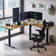 Kodee  63'' L Standing Desk Shaped Height Adjustable Desk with Headphone Hook for Home Office, 4-in 1 Electrical Outlet Included,Desk With Memory Controller,Easy to Assemble