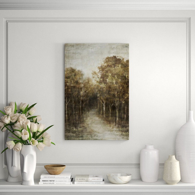 A Walk In The Woods Painting by Elena Carlie, Glass Coat, 36" H x 24" W