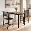 Ensemble de table de salle à manger 3 pièces avec 2 chaises, table de comptoir compacte pour la cuisine, le salon et la salle de fête-1006125763