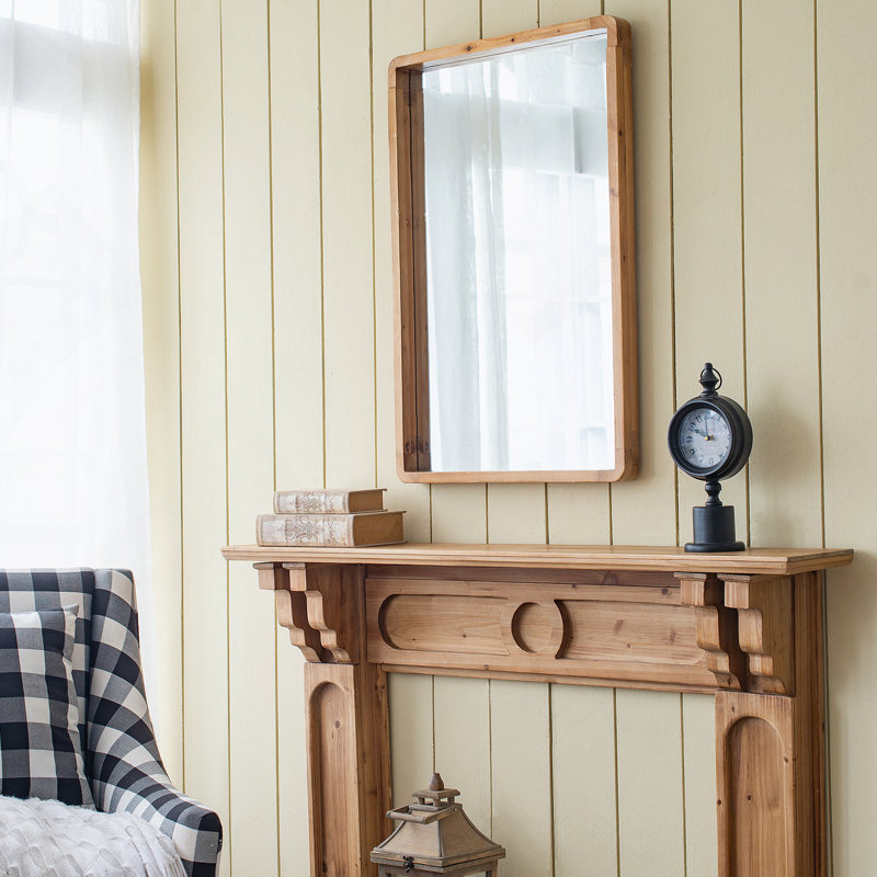 Miroir rectangulaire en bois manufacturé, 35,4 po x 23,6 po