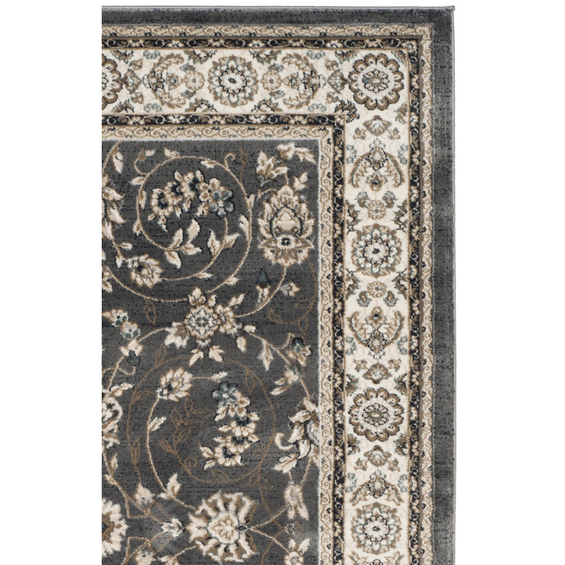 Klose Performance Oriental Rug, Rectangle 2'3" x 4', Gray/Beige