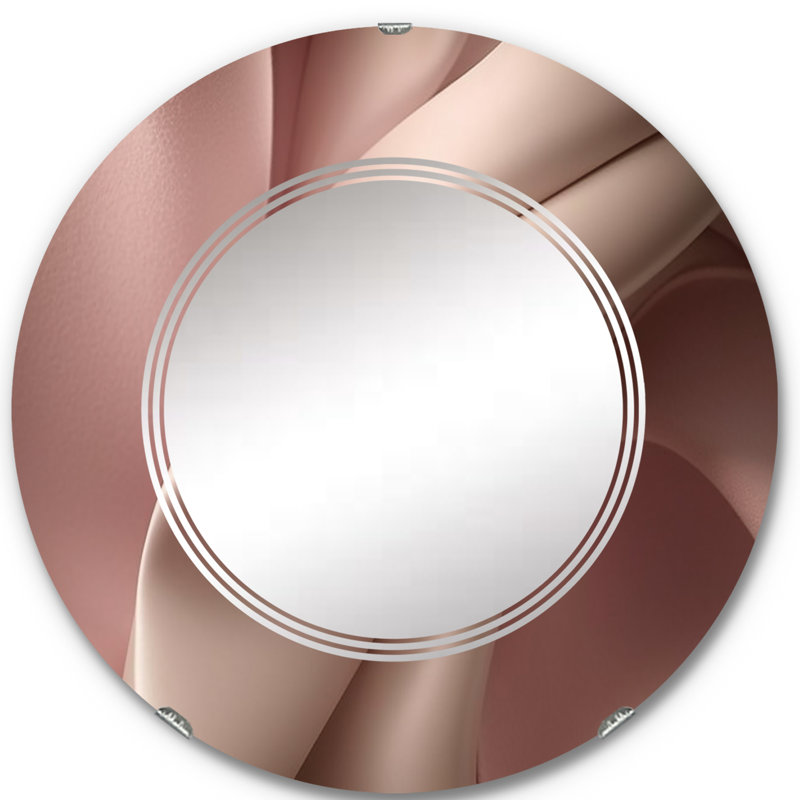 Ameno - Miroir mural moderne rond, 24 po x 24 po