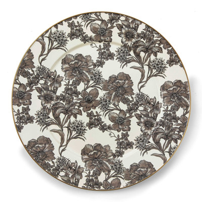 Sterling Check English Garden Enamel Serving Platter