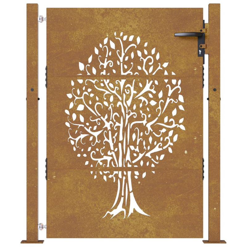 Quasqueton Metal Gate, Brown, 130cm H x 105cm W