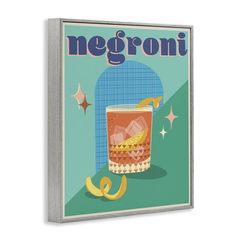 Estampe numérique classique rétro de Negroni par Jo Reid, Estampe numérique Farmhouse, H 14 po x l 11 po