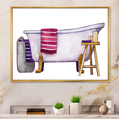 «Natural Bathroom Decor IV», reproduction sur toile encadrée