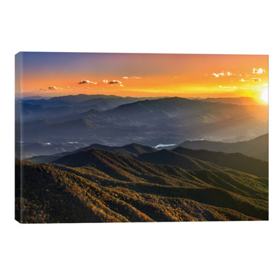 Smoky Mountain Sunset - Wrapped Canvas Print