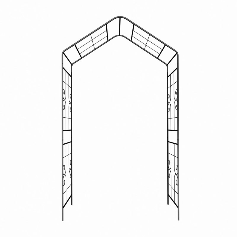 Tonnelle de jardin, arche de jardin en métal, plantes grimpantes, support pour arche de rose noire