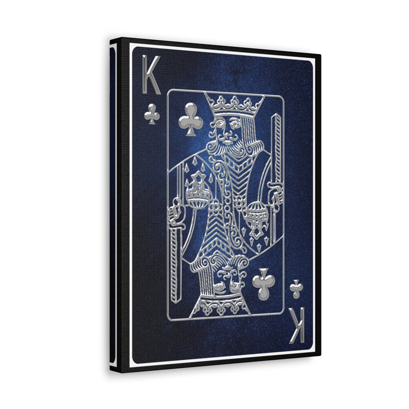 Art mural sur toile, "King of clubs Space", H 24 po x l 18 po