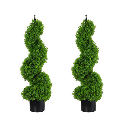 Faux Boxwood Topiary in Pot