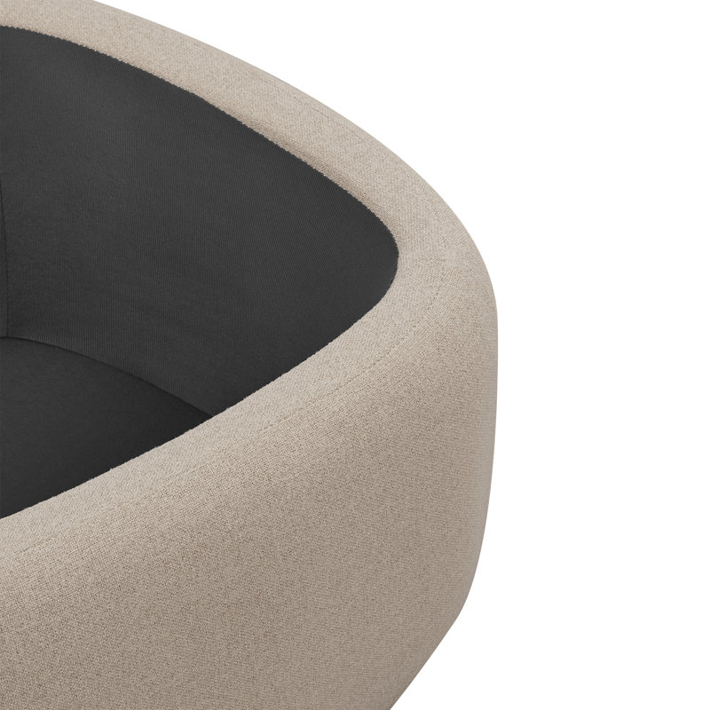 Repose-pieds triangulaire rembourré Adna, polyester, Sand