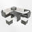 7 - Person Rattan Outdoor Dining Set-1343385747-1343385744