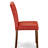 Abbott Parsons Dining Chairs - Firebrick Red Faux Leather Padded Chairs, Set of 2, Mahogany-340798053-340798110