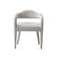 Fauteuil de salle à manger rembourré argenté Aspen-1776213630