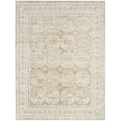 Leuchte 4' x 6' Cream Beige Vintage Indoor Rug