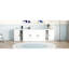 Grand lit blanc avec options de rangement - Polyvalent pour les armoires peu encombrantes, idéal pour le travail au bureau-1148414336-1148414337