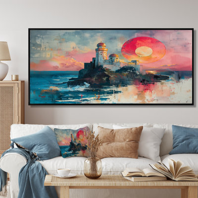 «Pink Blue Summer Coastal Astral Observerals - Reproductions d'art mural