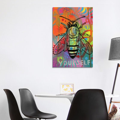 Bee Yourself 1 Piece Wrapped Canvas Wall Art