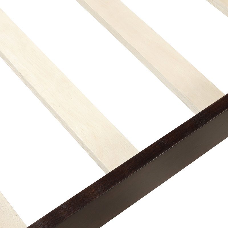 Base de lit plateforme simple - support de lattes en bois massif, s'adapte à la plupart des matelas, têtes de lit et tailles incluses en bois, sans sommier