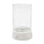 Bougeoirs en pierre Doma - Ensemble de 6 - Transparent / Blanc