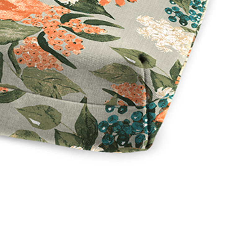 72" x 21" Keekee Bamboo Grey Floral Outdoor Chaise Lounge Cushion with Ties and Loop, Skyway Multicolor Stripe
